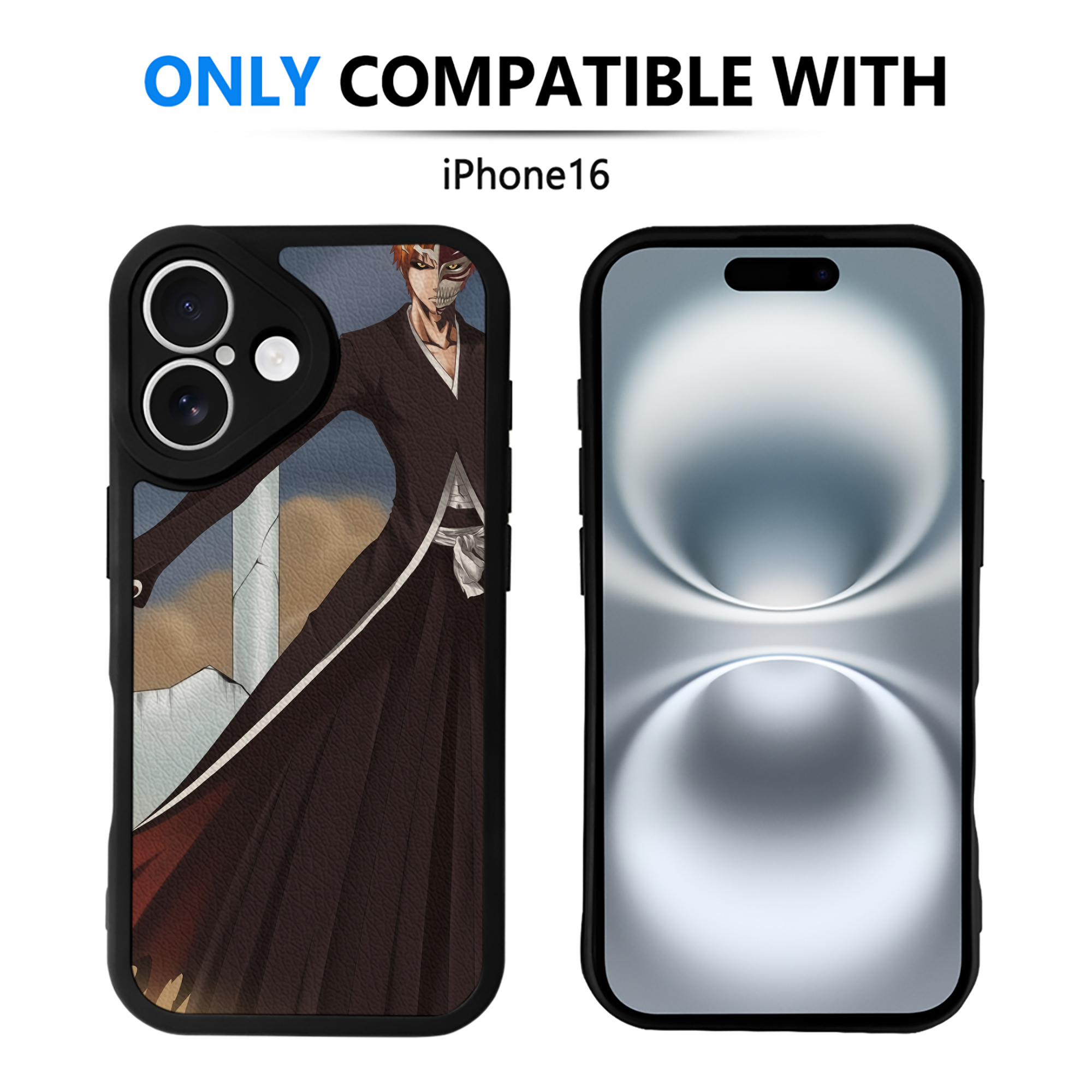 （画像用） ブリーチ BLEACH 【iPhone 16シリーズ対応】シリコンスマホケース（レザー調） 材質：シリコン